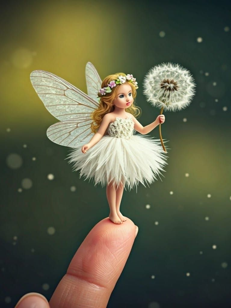 Enchanted Fairy in Dainty Floral Attire