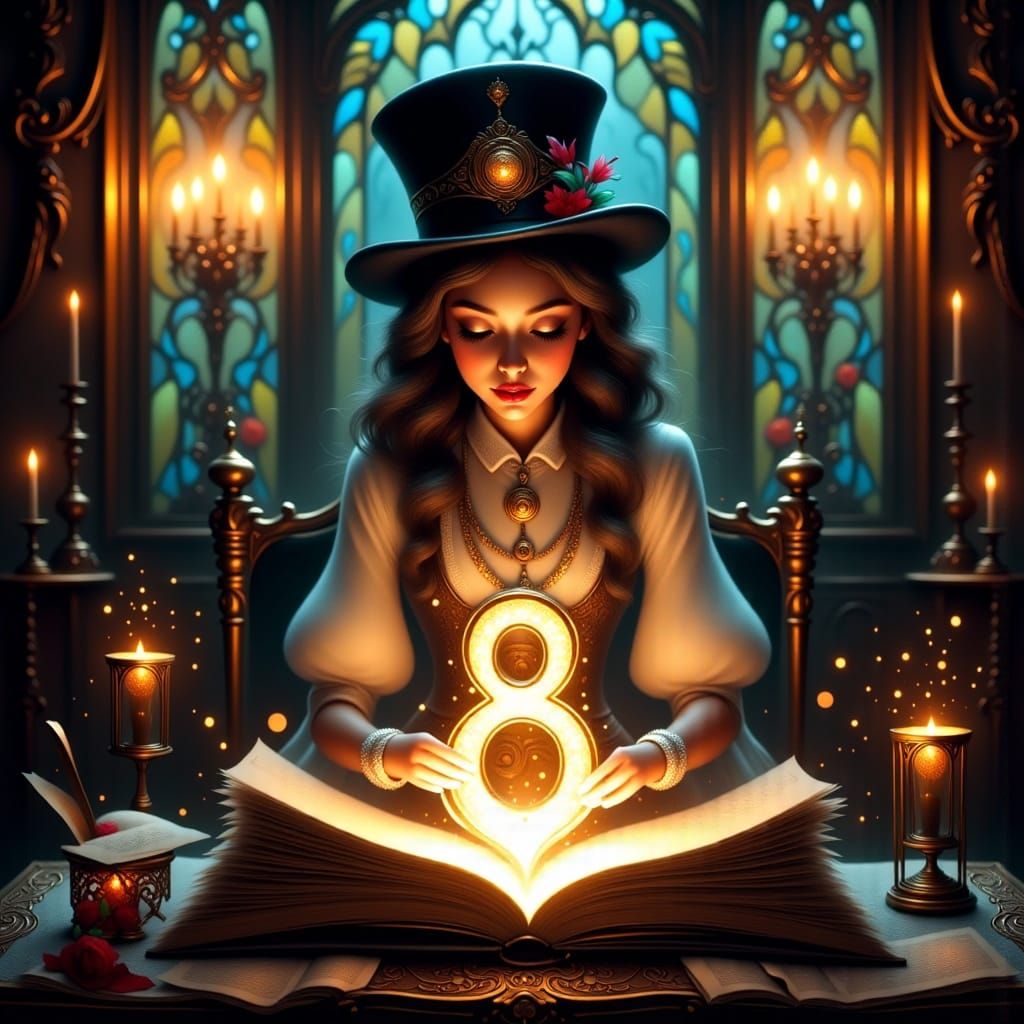 <lora:Black Fantasy:1.0>depited the Nr. "888" in bold golden...