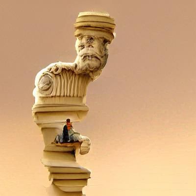 Wise Man on Corinthian Column