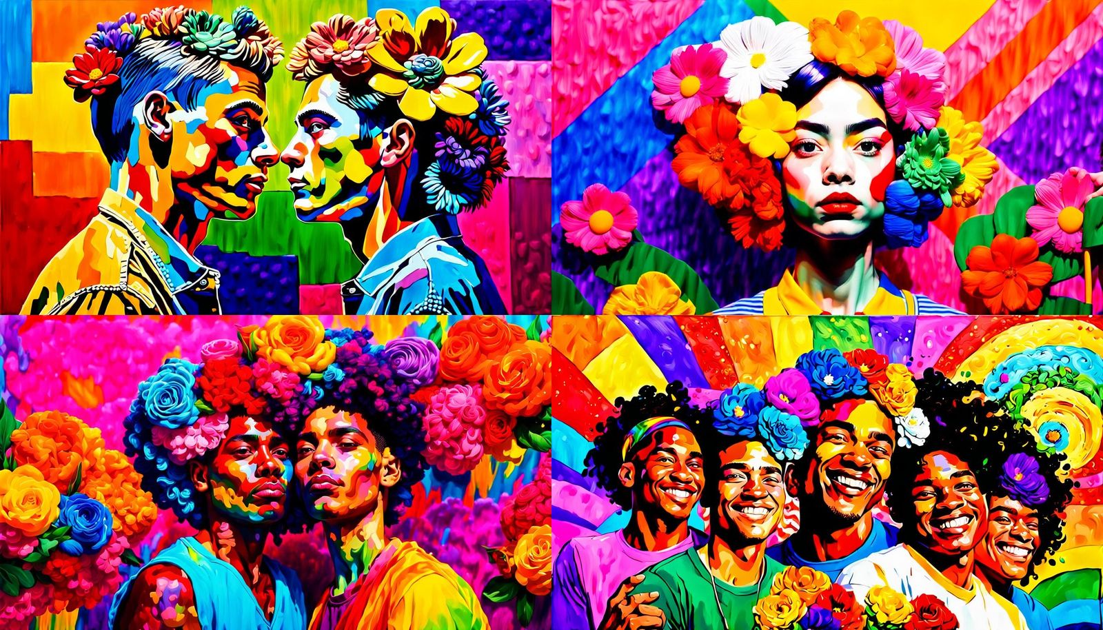 Portraits Celebrating Pride: Hyperrealism, Pop Art, Impasto