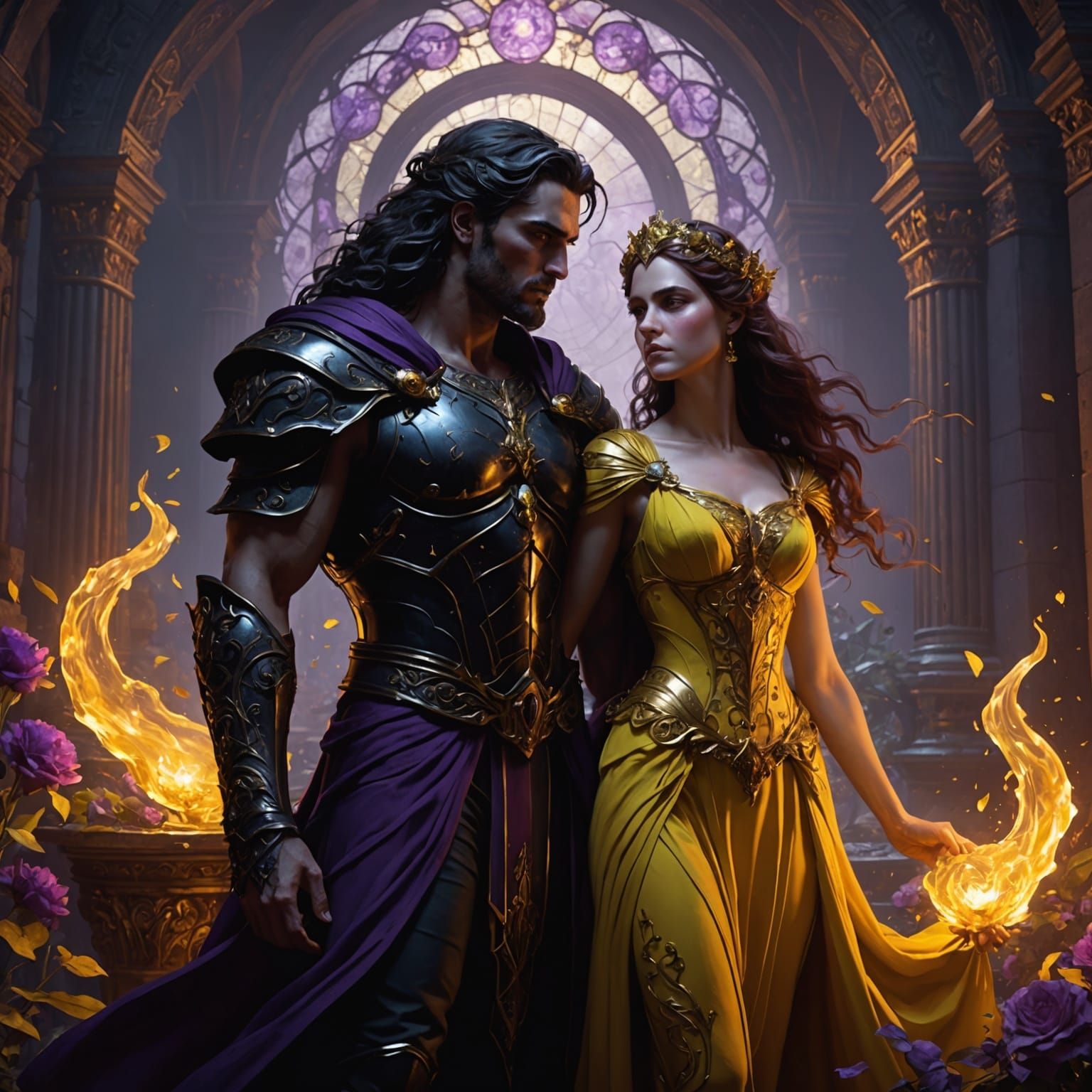Persephone and Hades: Dark Fantasy Masterpiece