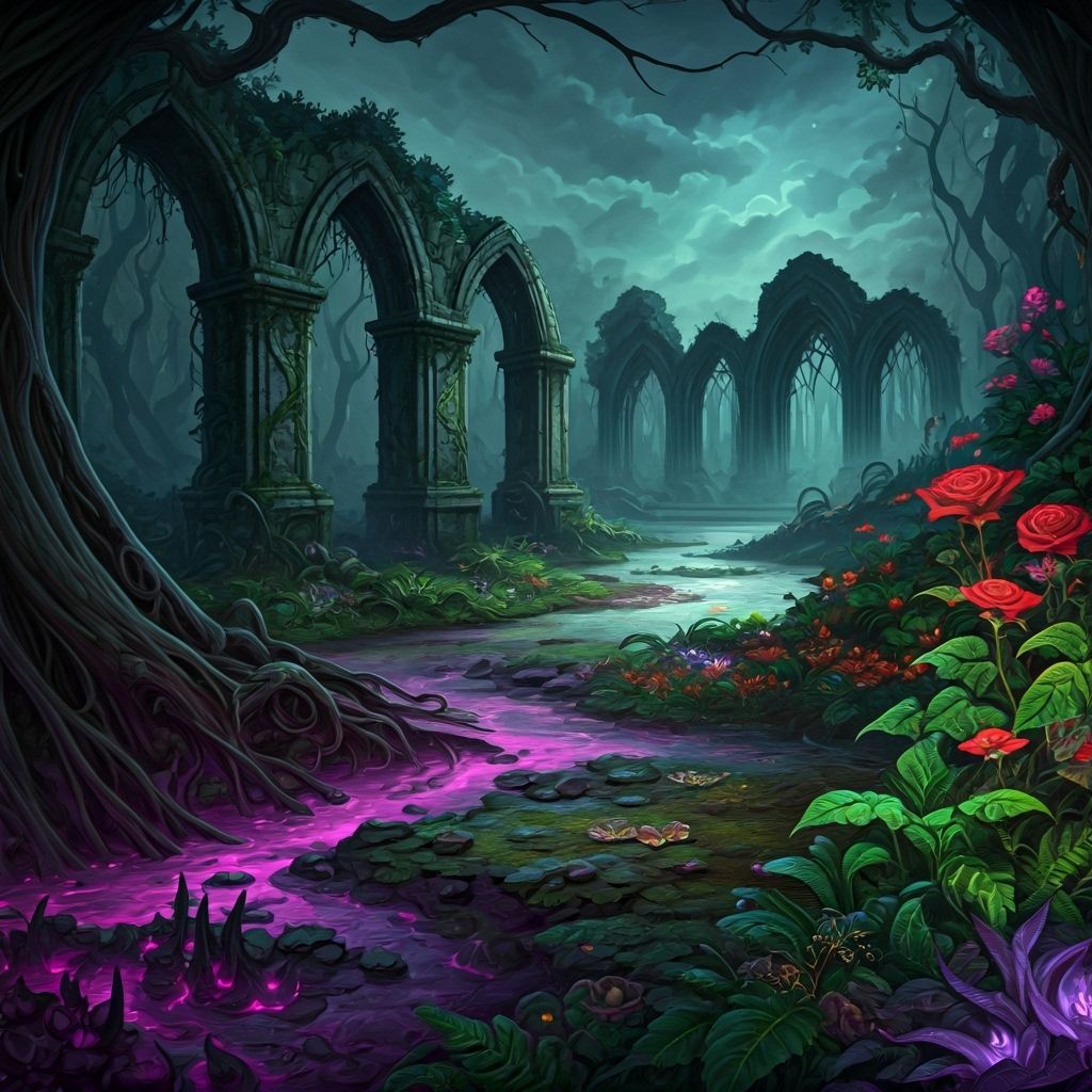 Corrupted Feywild Swamp with Unseelie Influence