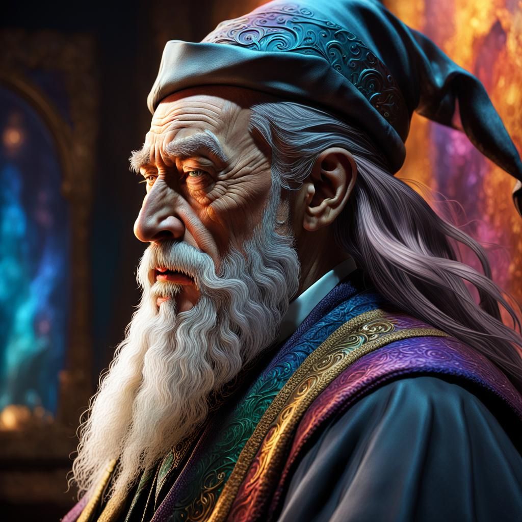 Hyperrealistic Albus Dumbledore Concept Art
