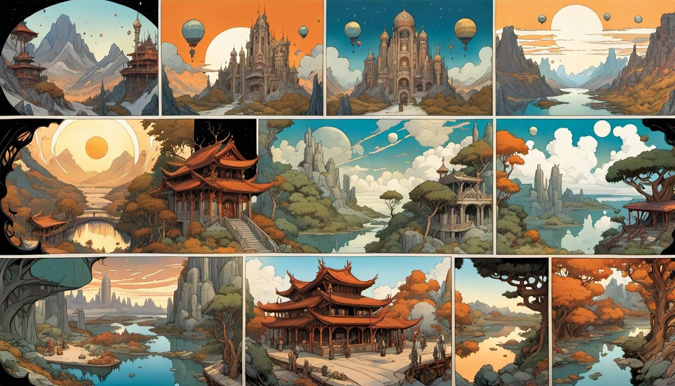 Biomechanoid Muses Explore Post-Apocalypse in Comic Art Styl...