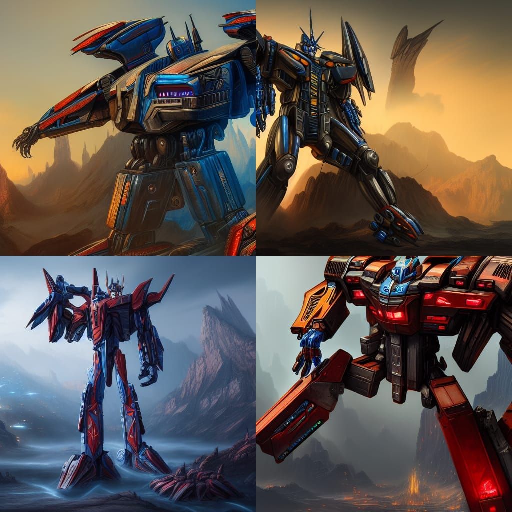 Detailed Transformers Matte Painting in 8K