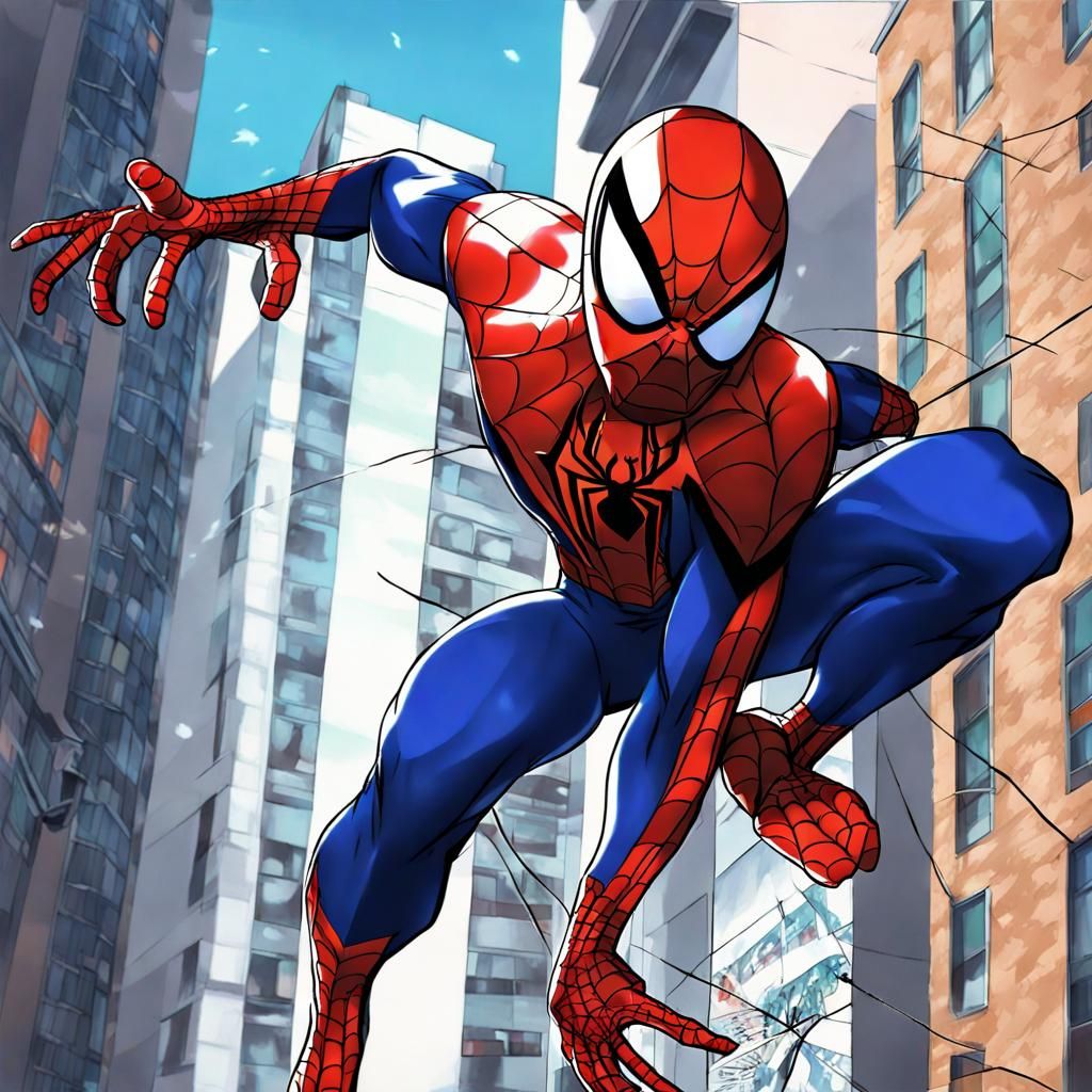 Spider-Man in Anime Style
