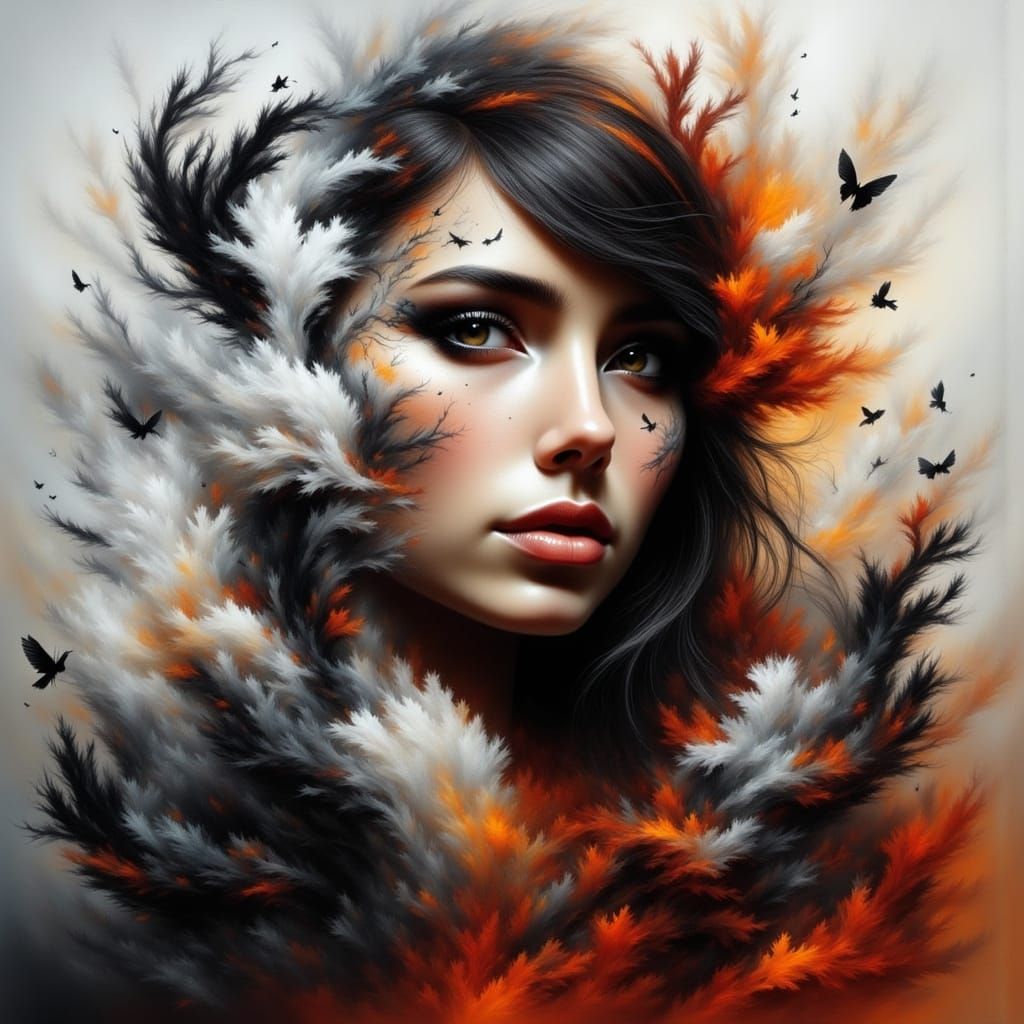 Ethereal Nature Spirits in Vibrant Mystic Flux