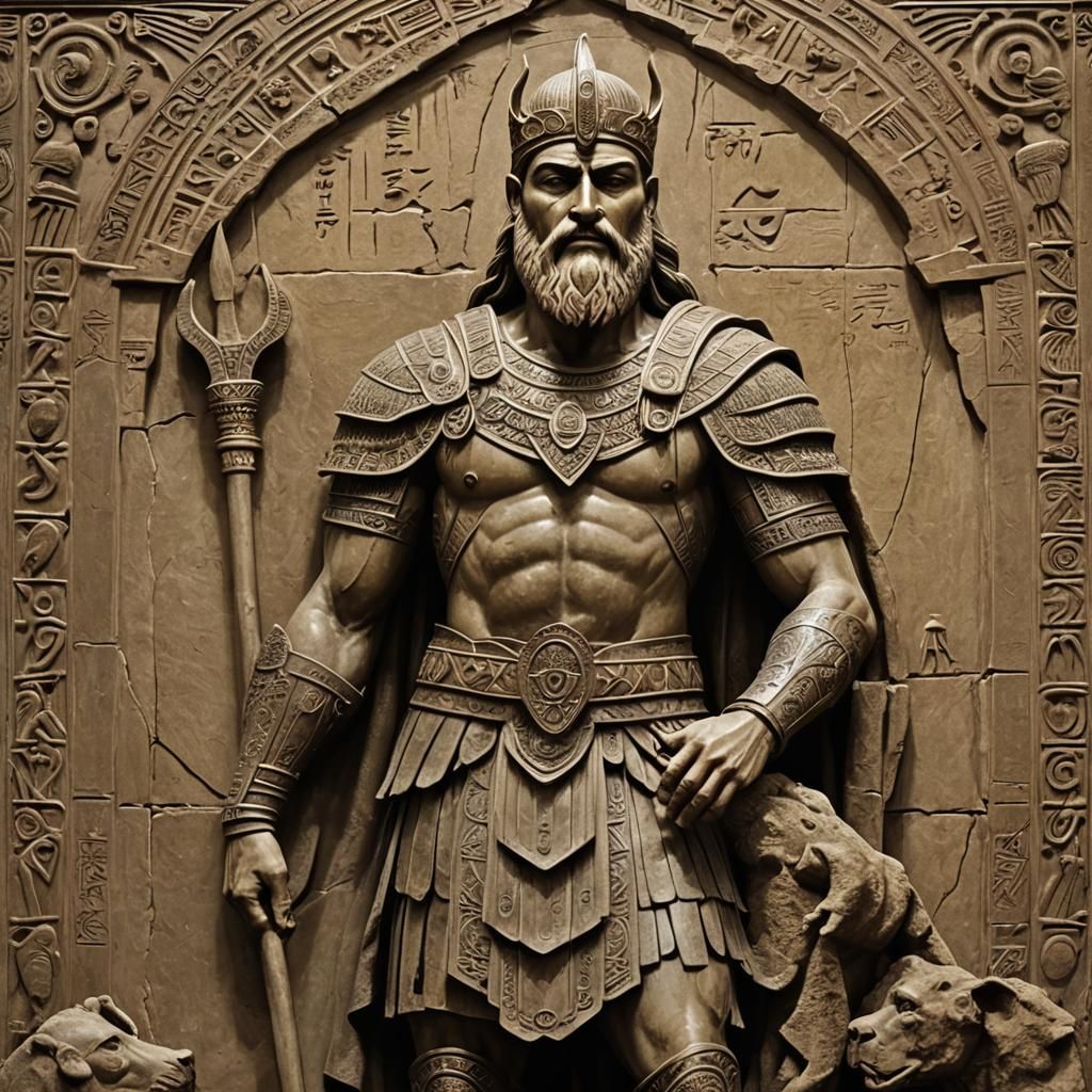 Epic Gilgamesh, King of Uruk, Detailed Matte Painting