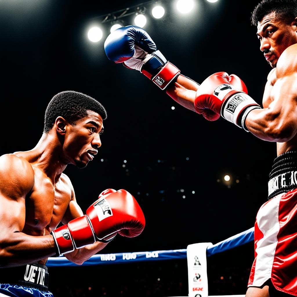 Boxer Delivers Powerful Punch in Close-Up