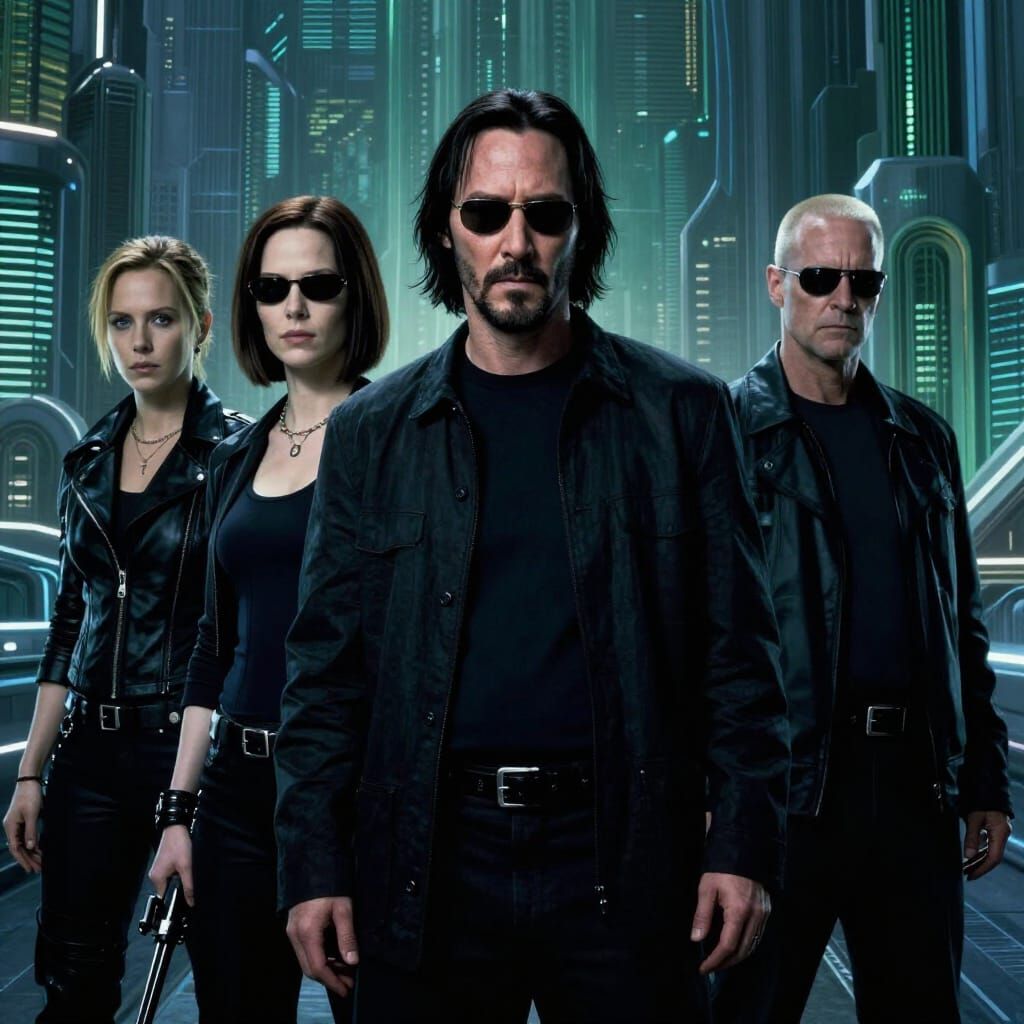The Matrix Trio Meets Evanescence in Cyberpunk Style