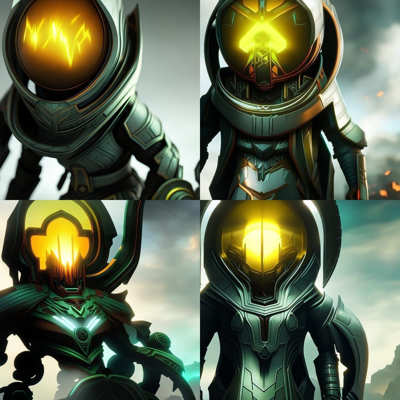 Android Assistant in Science Fiction Matte Painting