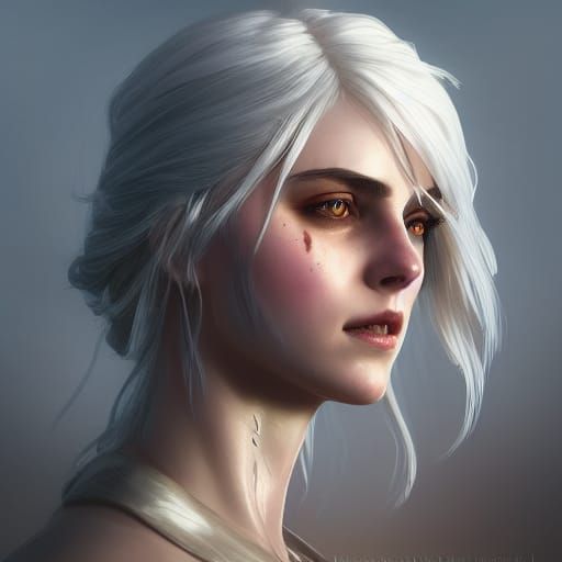 Ciri Portrait in Art Nouveau Style