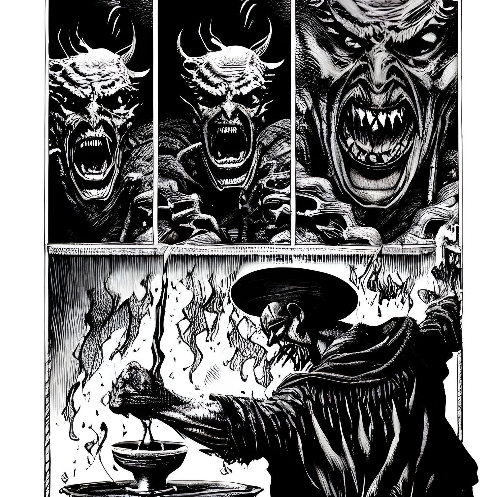 Devil as Chef: A Sinister Hyperdetailed Depiction