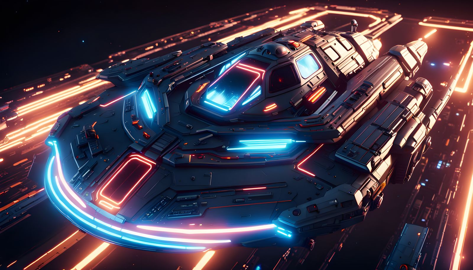 Interdimensional Spaceship in Science Fiction Illustration