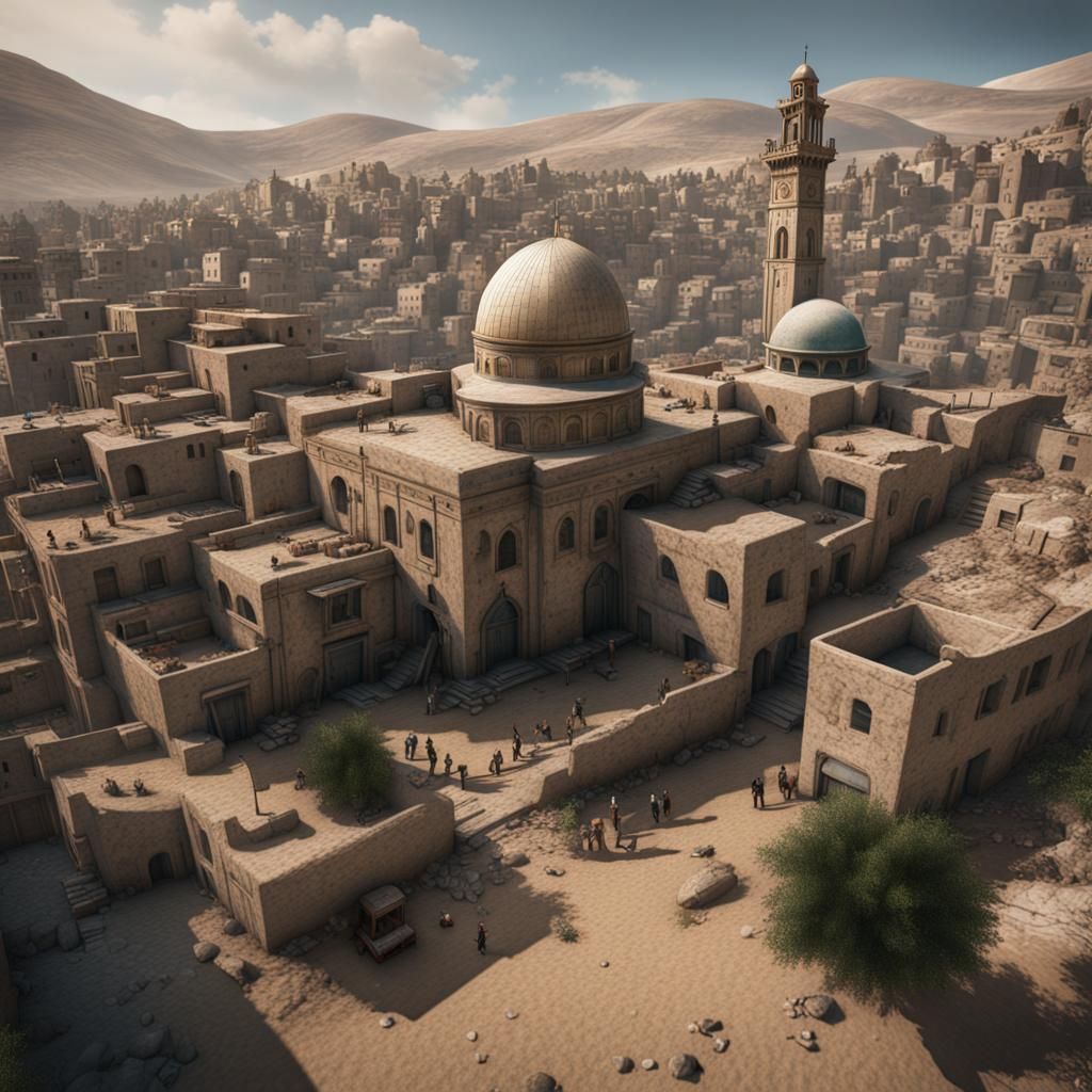 Detailed Matte Painting: Free Palestine Concept Art