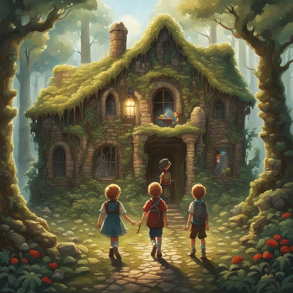 Hansel and Gretel's Forest Adventure in Hyperdetail