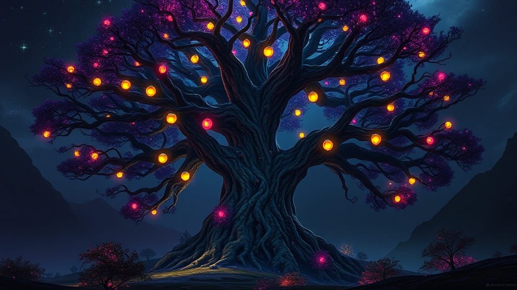 Cosmic Tree of Whispers Illuminates the Night