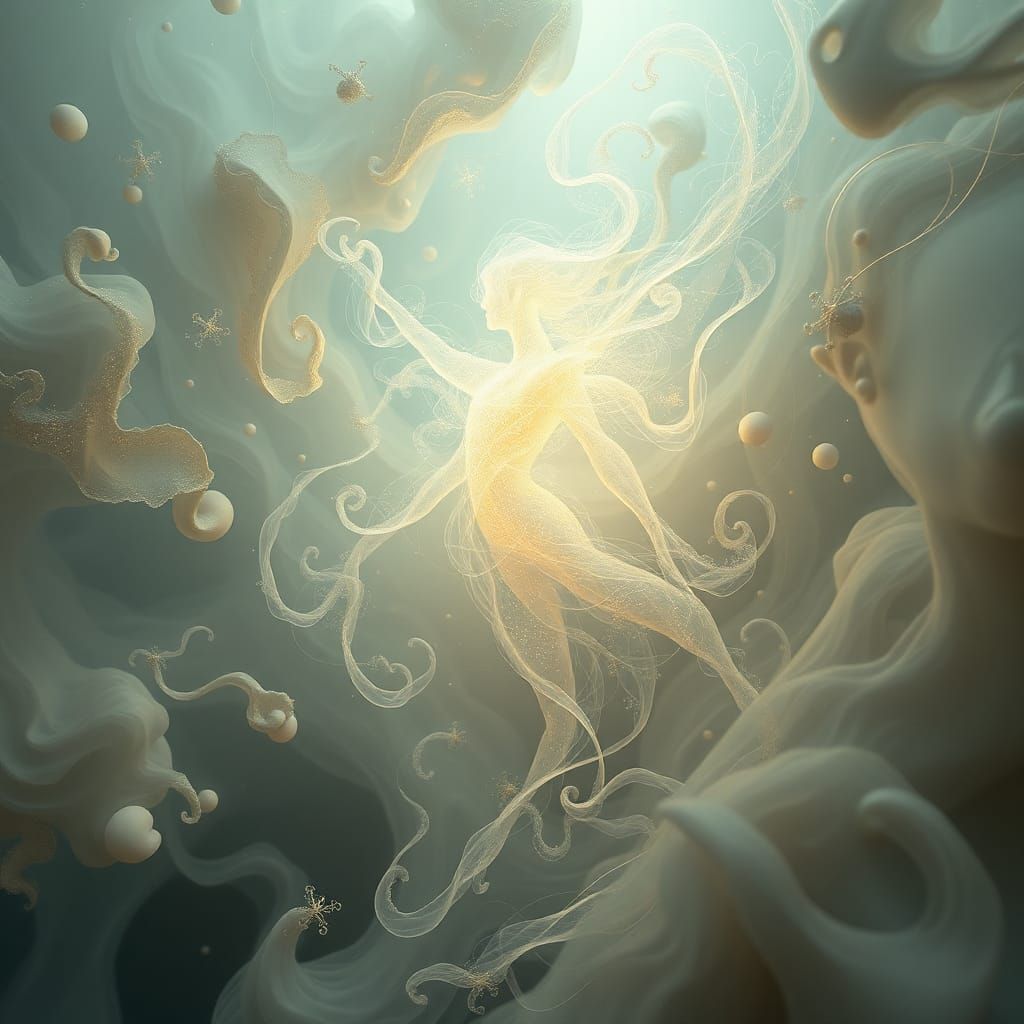 Ethereal Entity in a Delicate Dreamscape