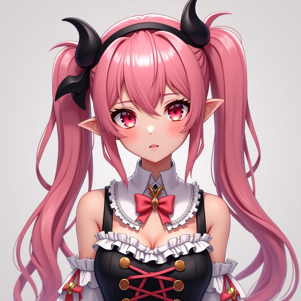 Rosy Pink Hair Anime-Inspired Goddess