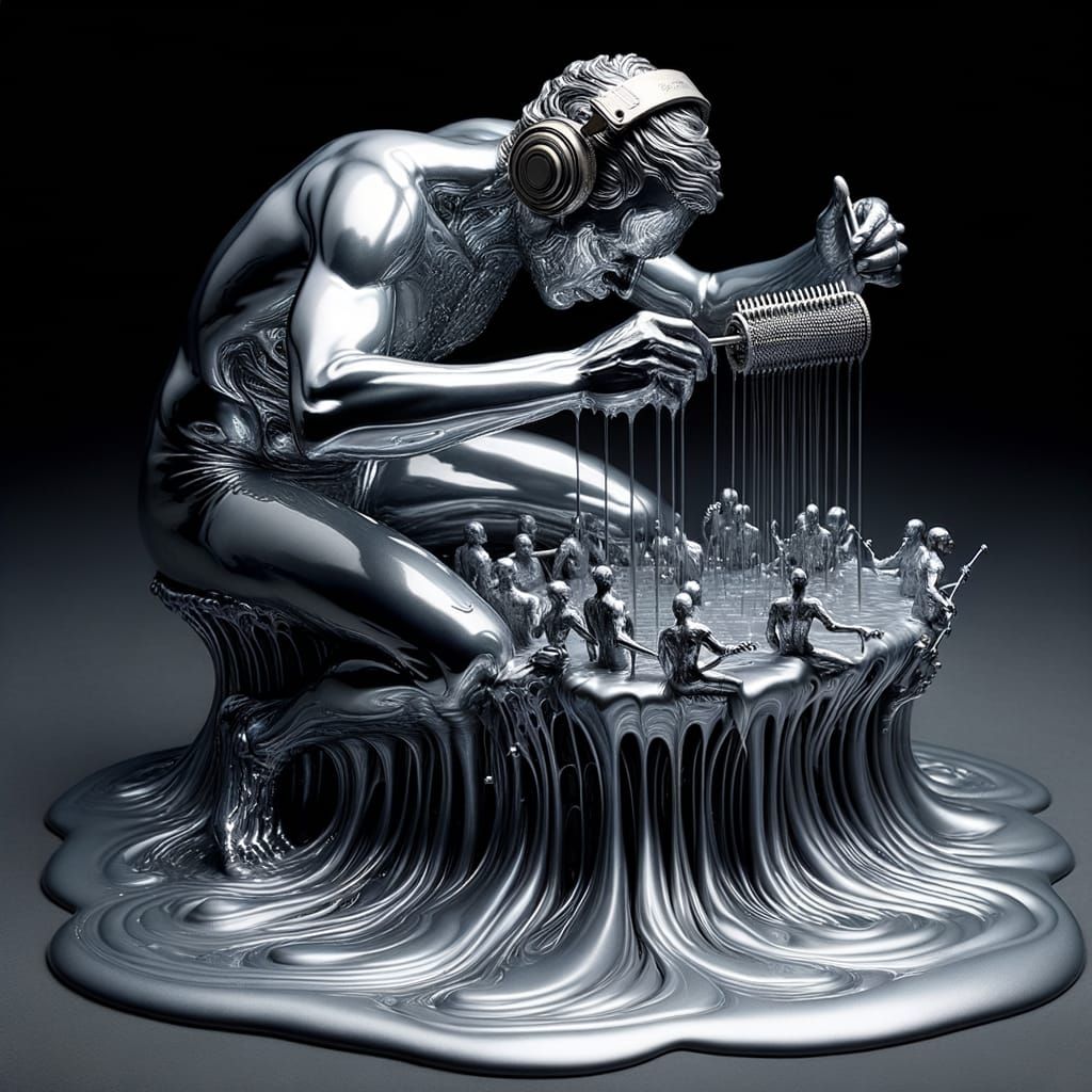 Artist Shapes Liquid Metal Sculptures With Sound Waves