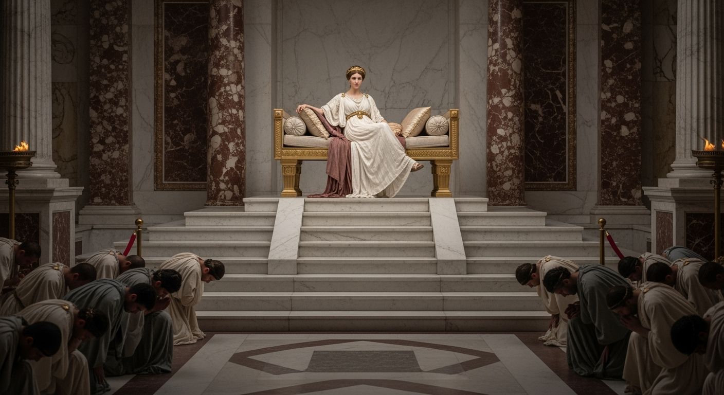 Majestic Roman Empress in Imperial Palace