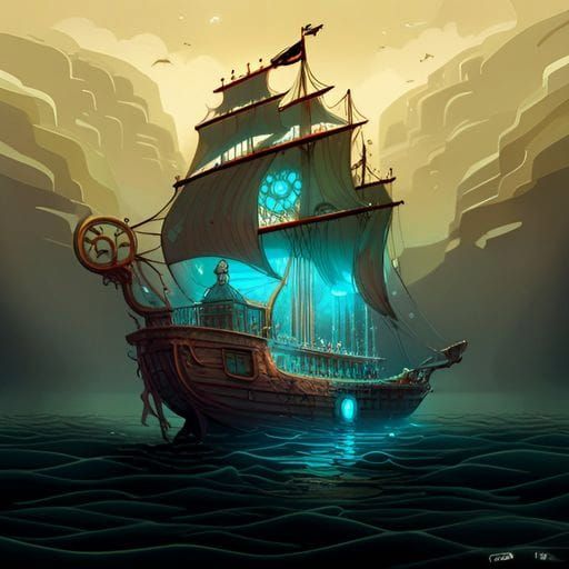 AI Generated Image of a Ship