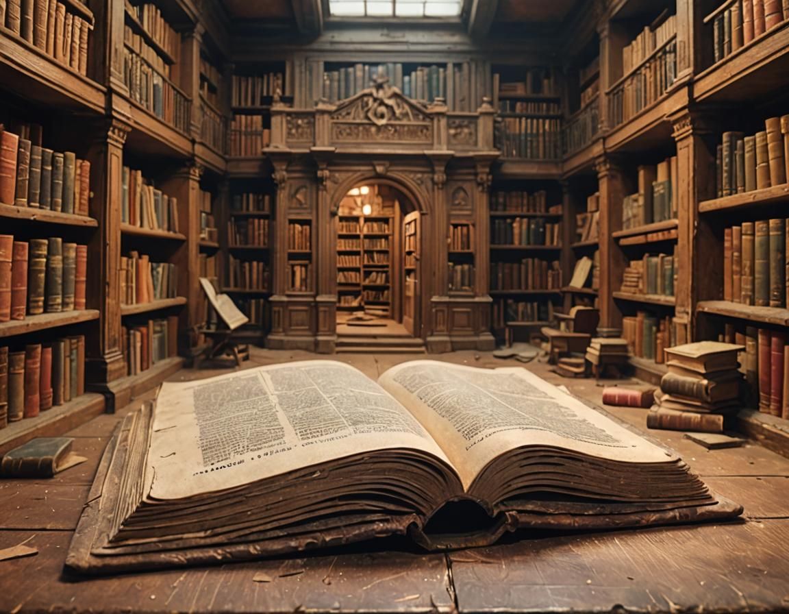 Ancient Library Revealed in 3D Popup Book