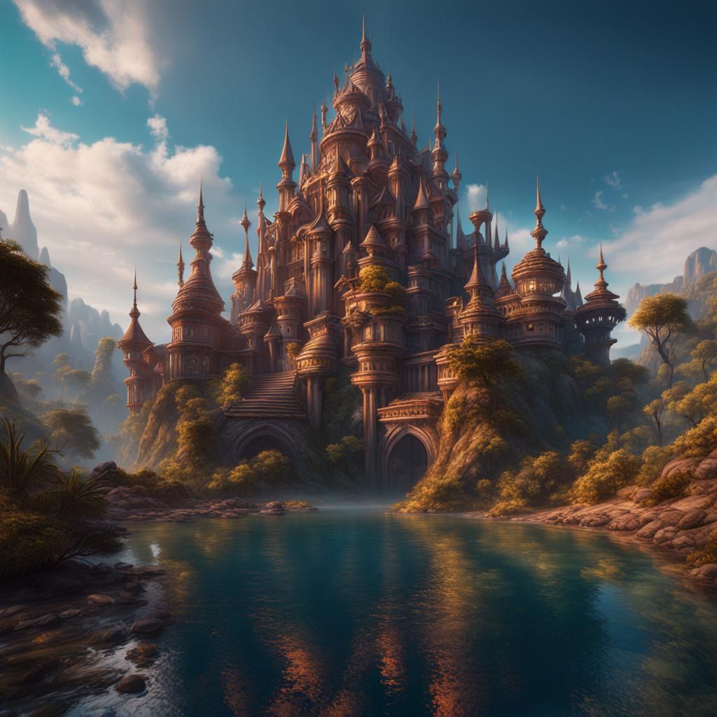 Detailed Matte Painting of Cannabis in Fantasy Art