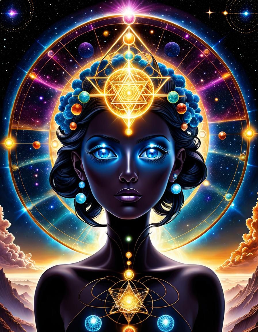 Sacred Geometrical Art of Interconnected Energies