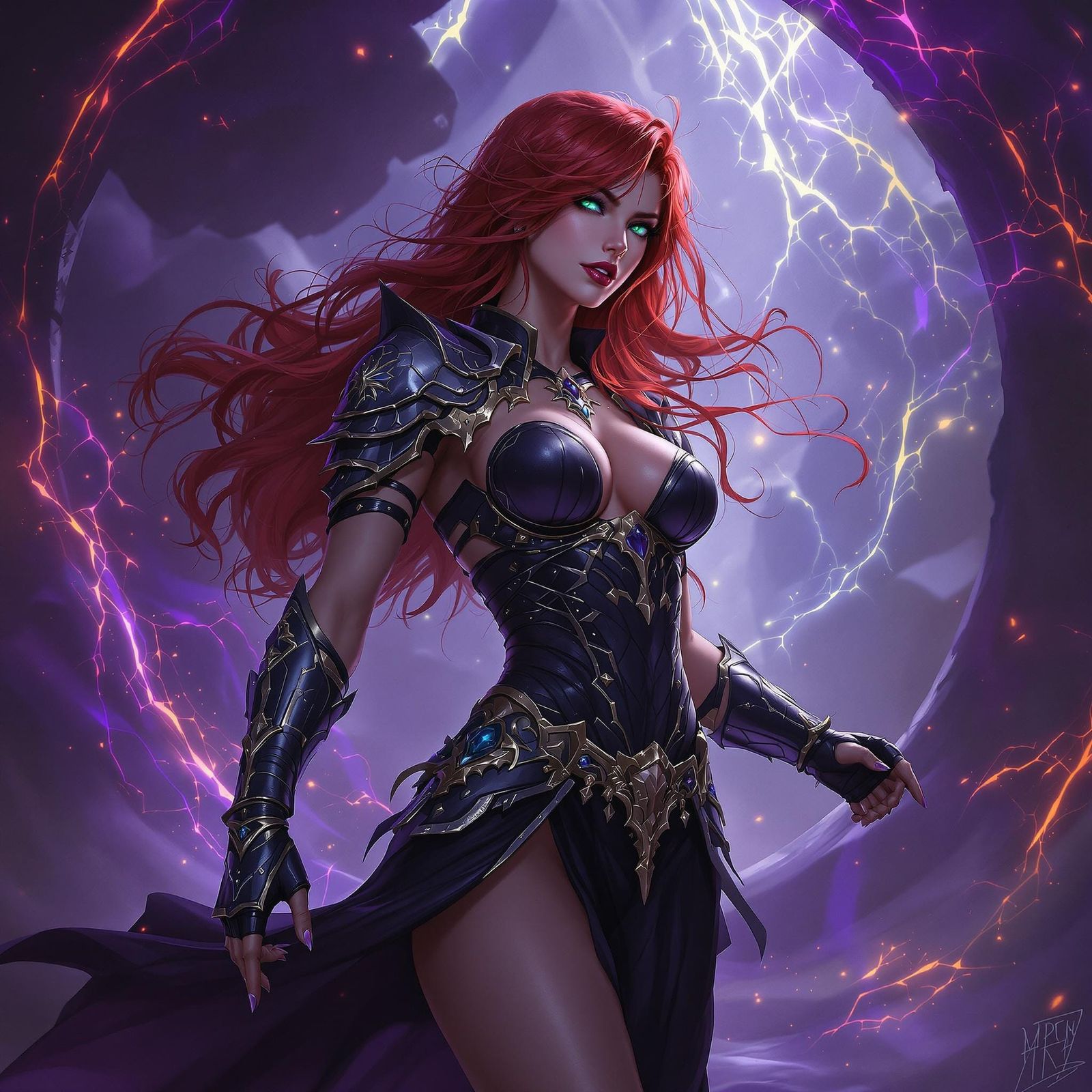 Red Haired Heroine in Dark Fantasy Realm
