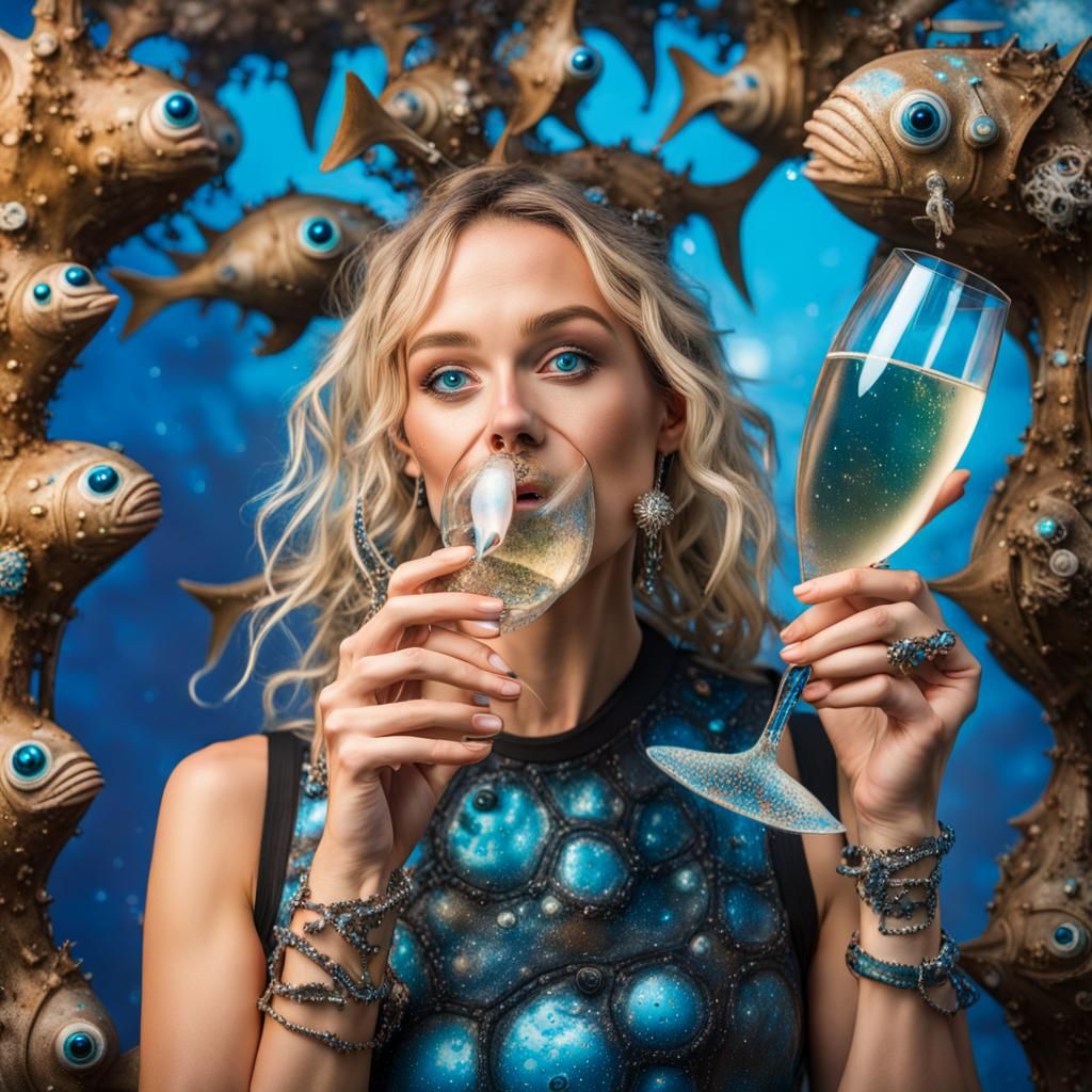 Madison Iseman Celebrates New Year with Cyberpunk Fish