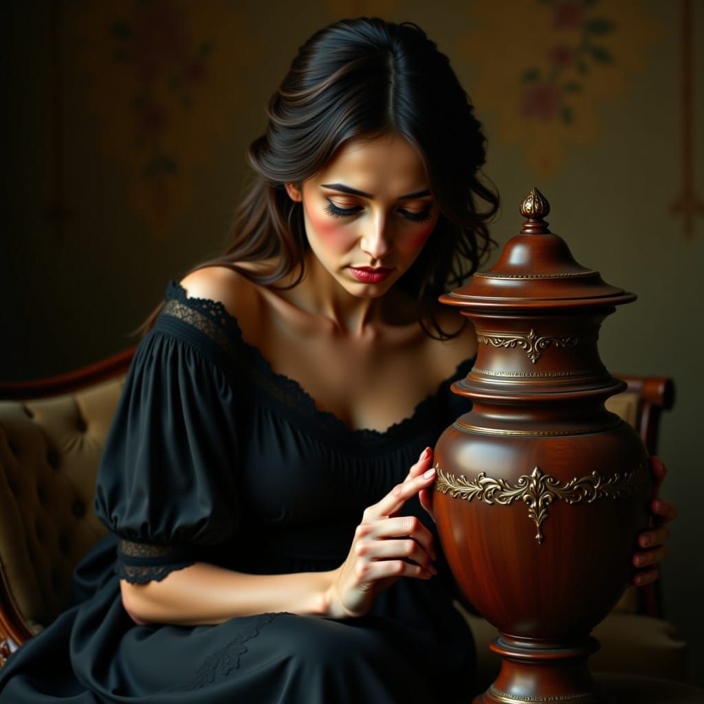 Grieving Woman Finds Solace in Memories