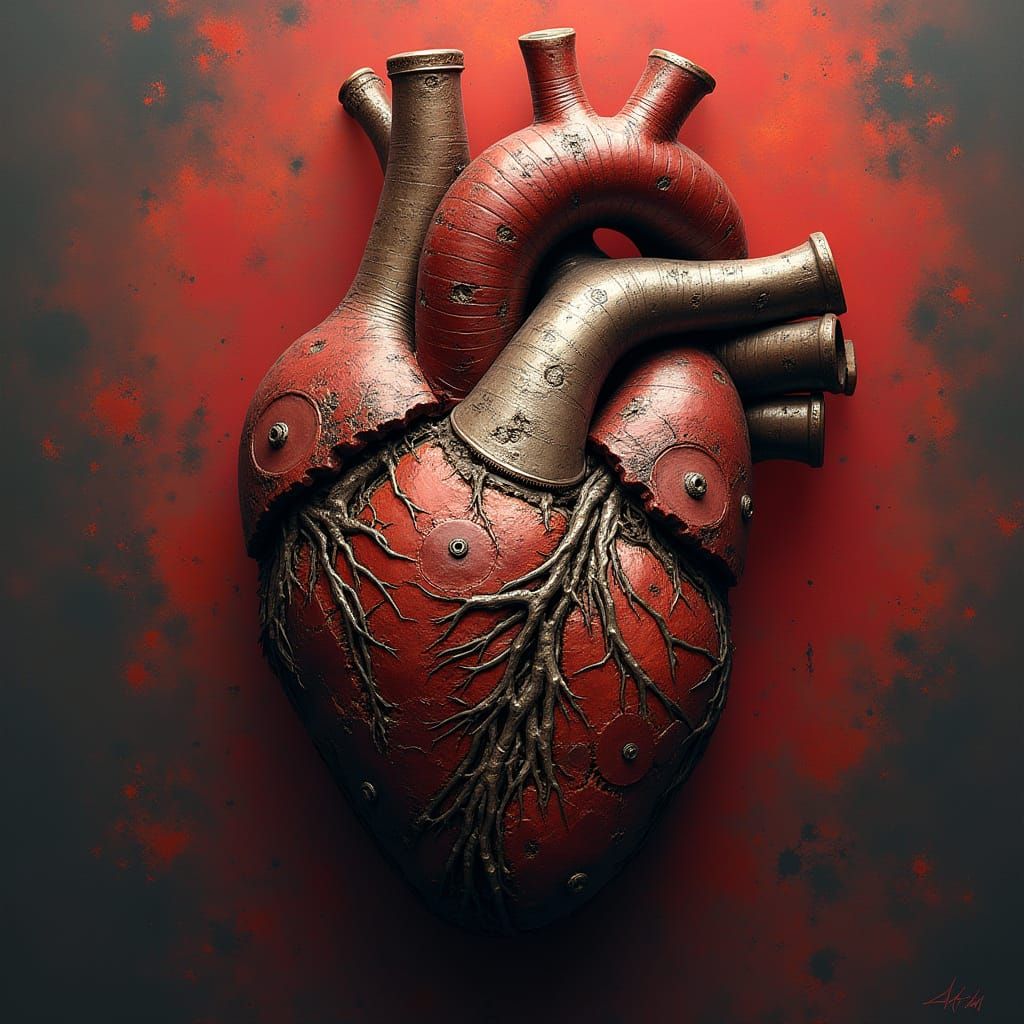 Clockwork Heart: Intricate Conceptual Digital Art