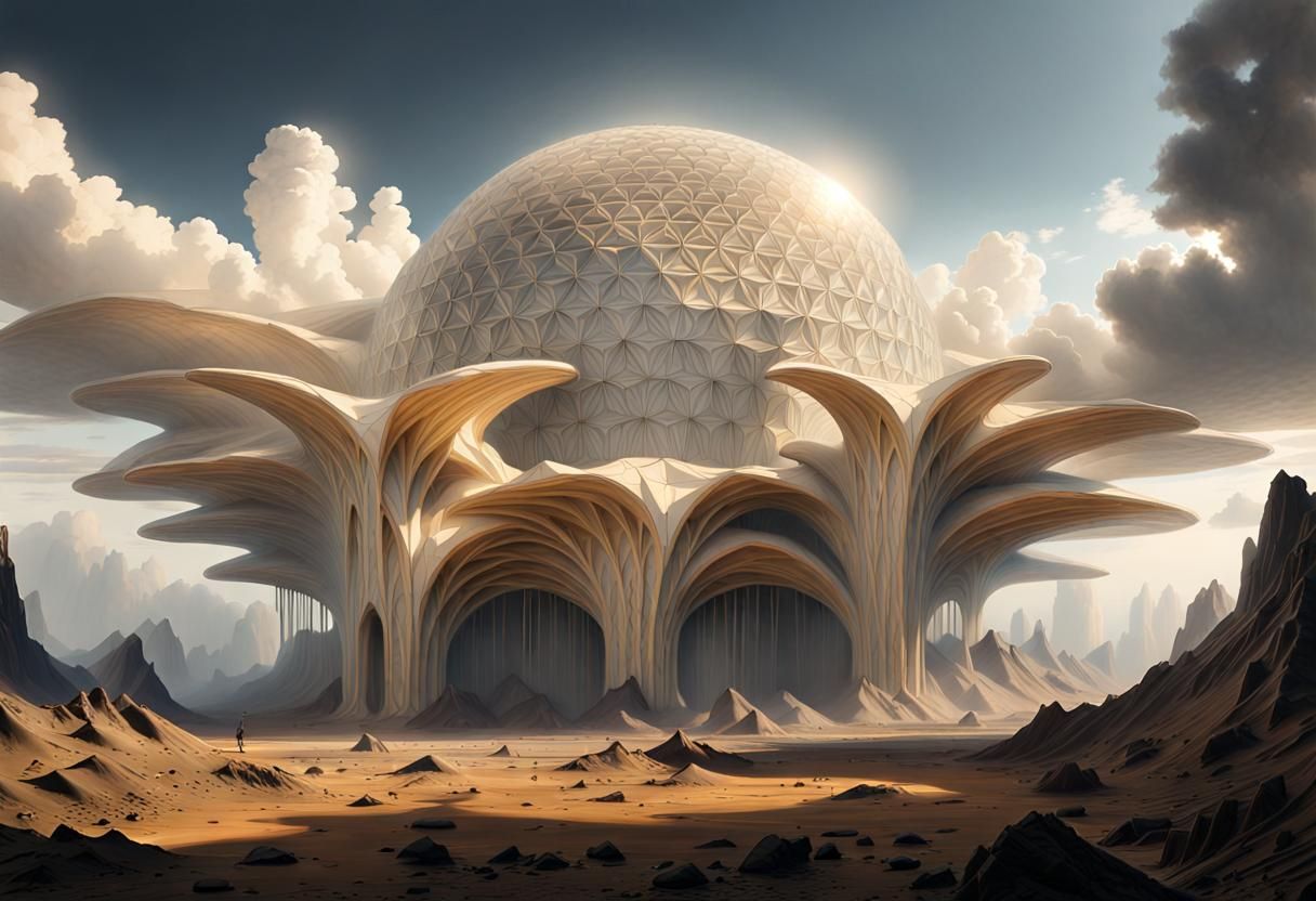 Gigantic Fractal Structure in Desolate Landscape