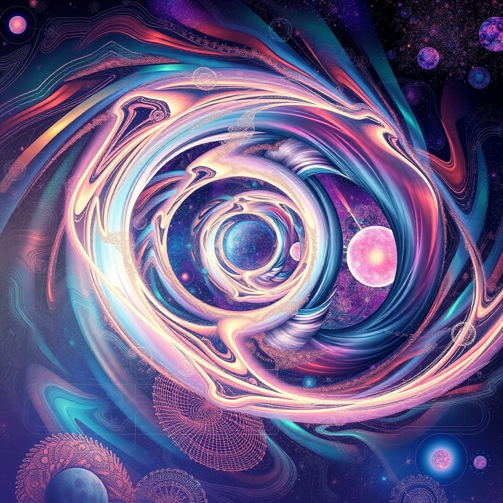 Iridescent Portals to Other Dimensions in Psychedelic Art