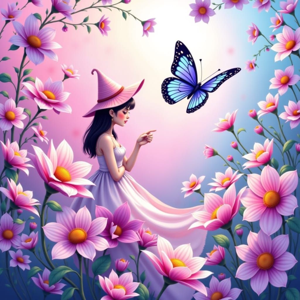 Beautiful Woman Portrait in a Dreamy Style