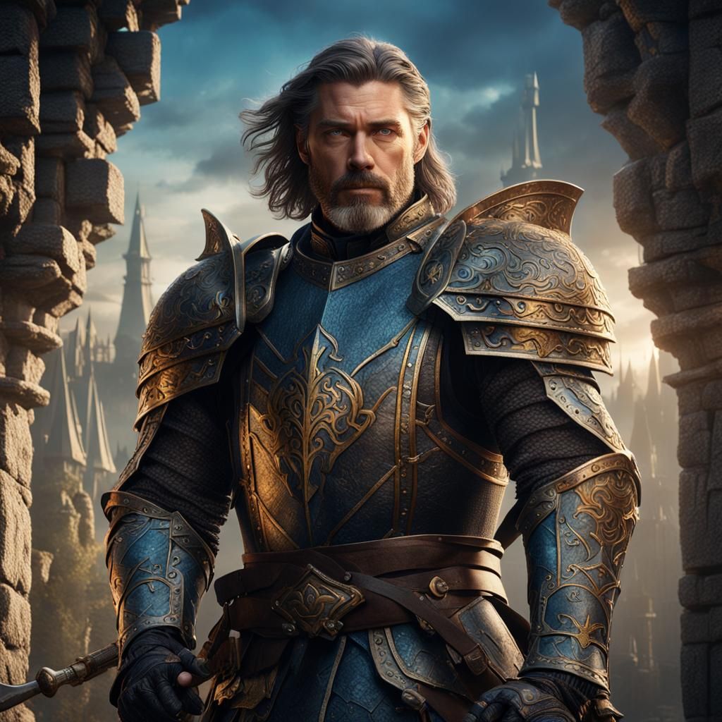 Anson Mount as Detailed Fantasy Knight