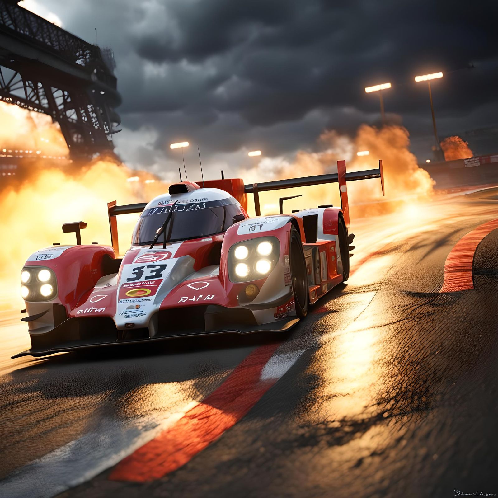 Realistic 3D Rendering of Le Mans Race