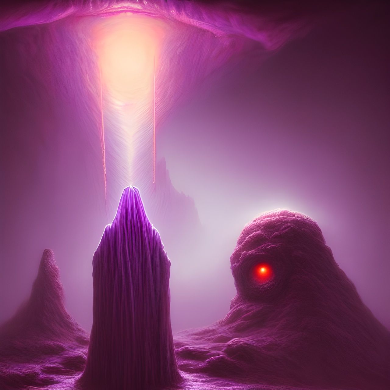 Glowing Arcane Warrior Portrait in Sci-Fi Style