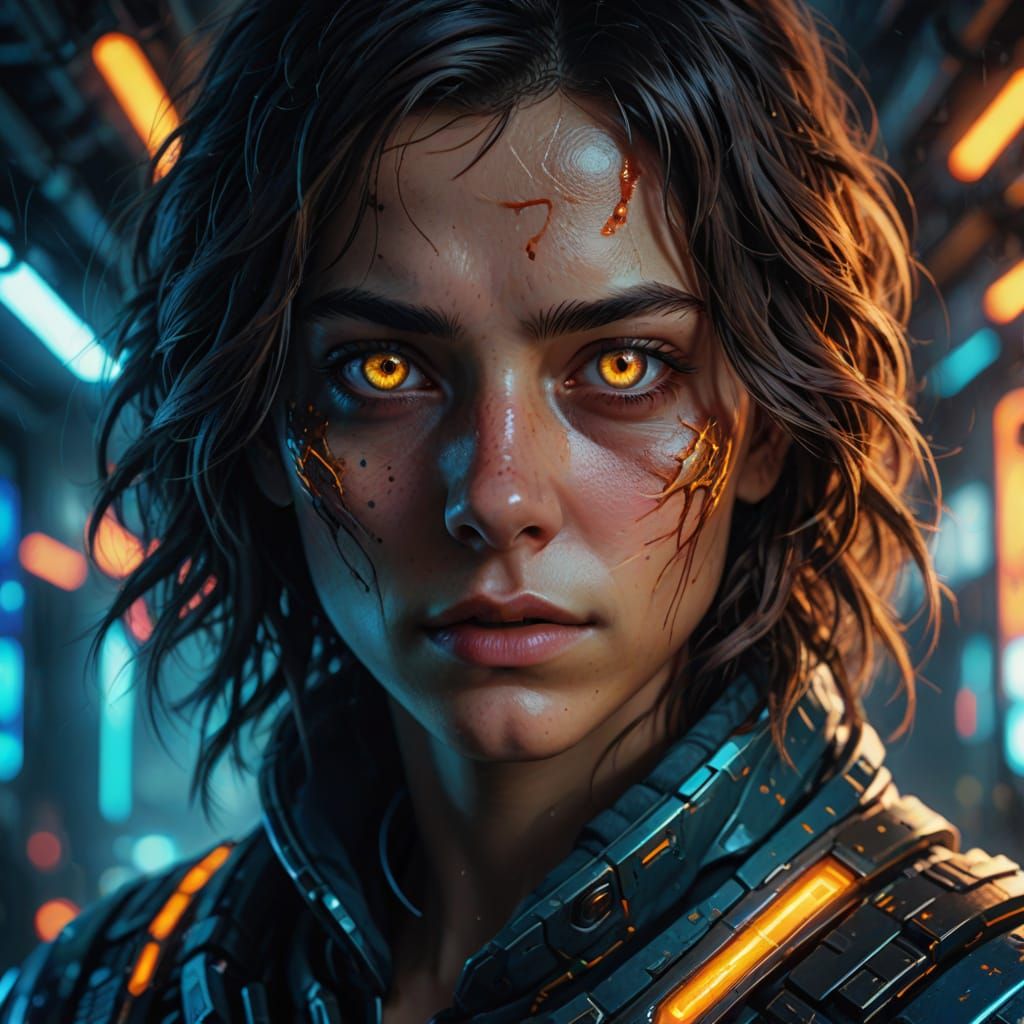 Hyper-Realistic Sci-Fi Portrait