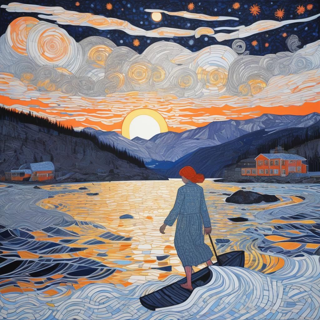 Midnight Sun Art in Hope Gangloff Style