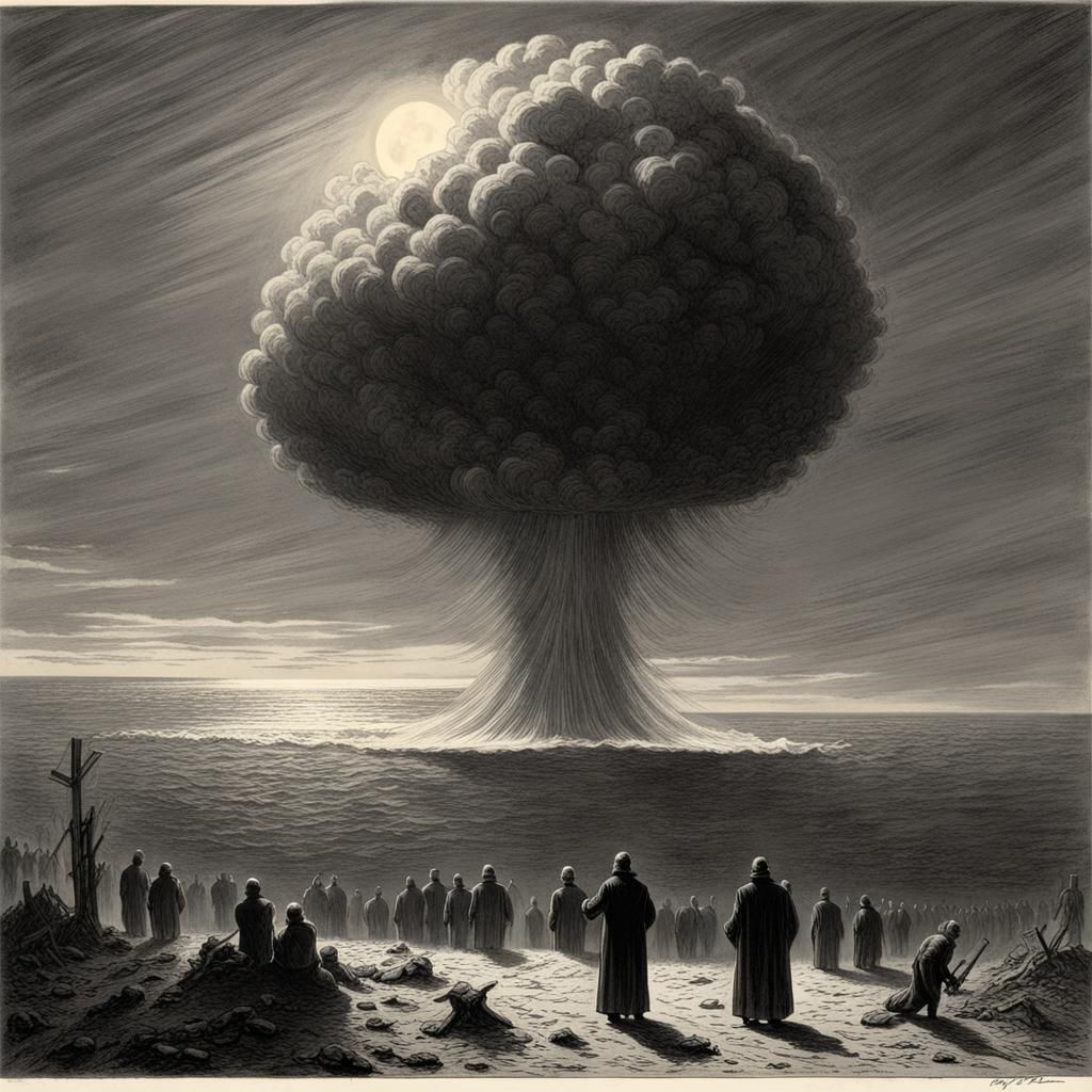 Cosmic Ball of Fire in Apocalyptic Posture