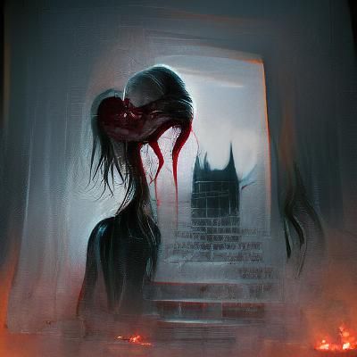 Sinister Farewell to Pain in Dark Fantasy Style