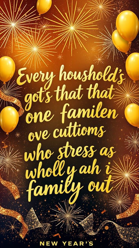 Futuristic New Year's Eve Celebration with Bold Cursive Lett...