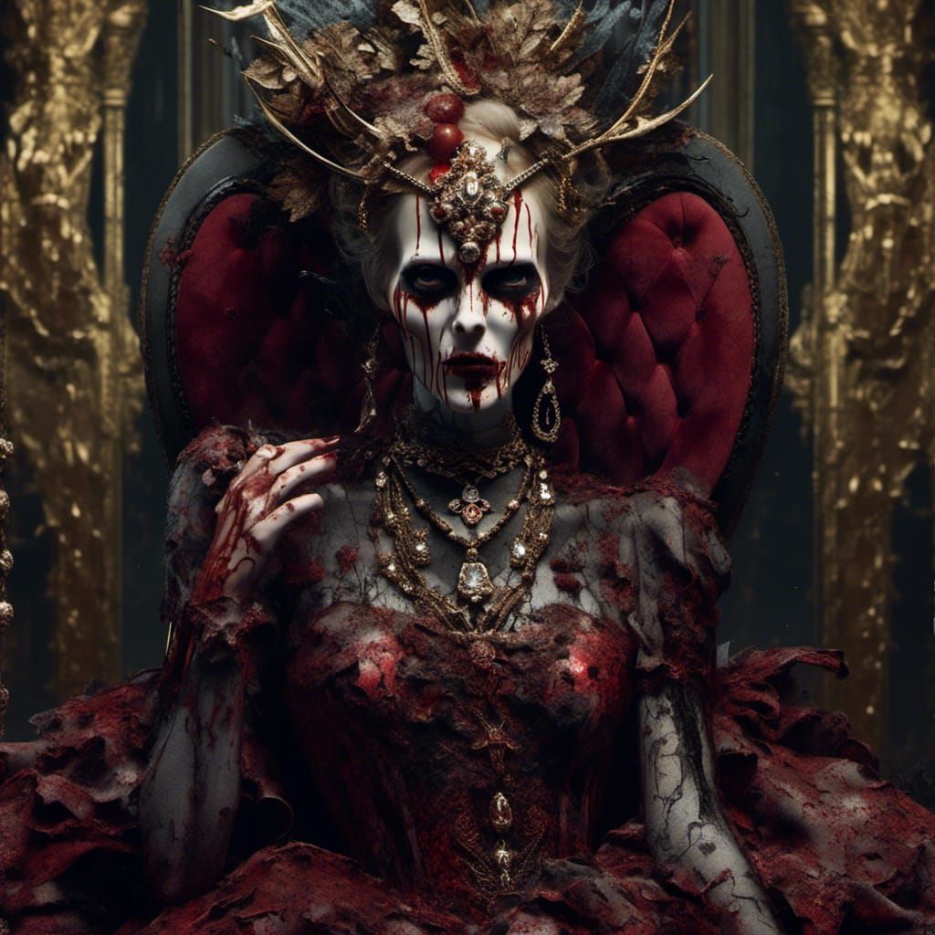 Horrific Death Goddess Dripping in Luxury Fashion