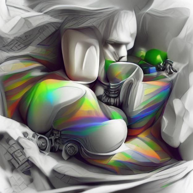 Iridescent Hyperrealistic Design with Ambient Occlusion