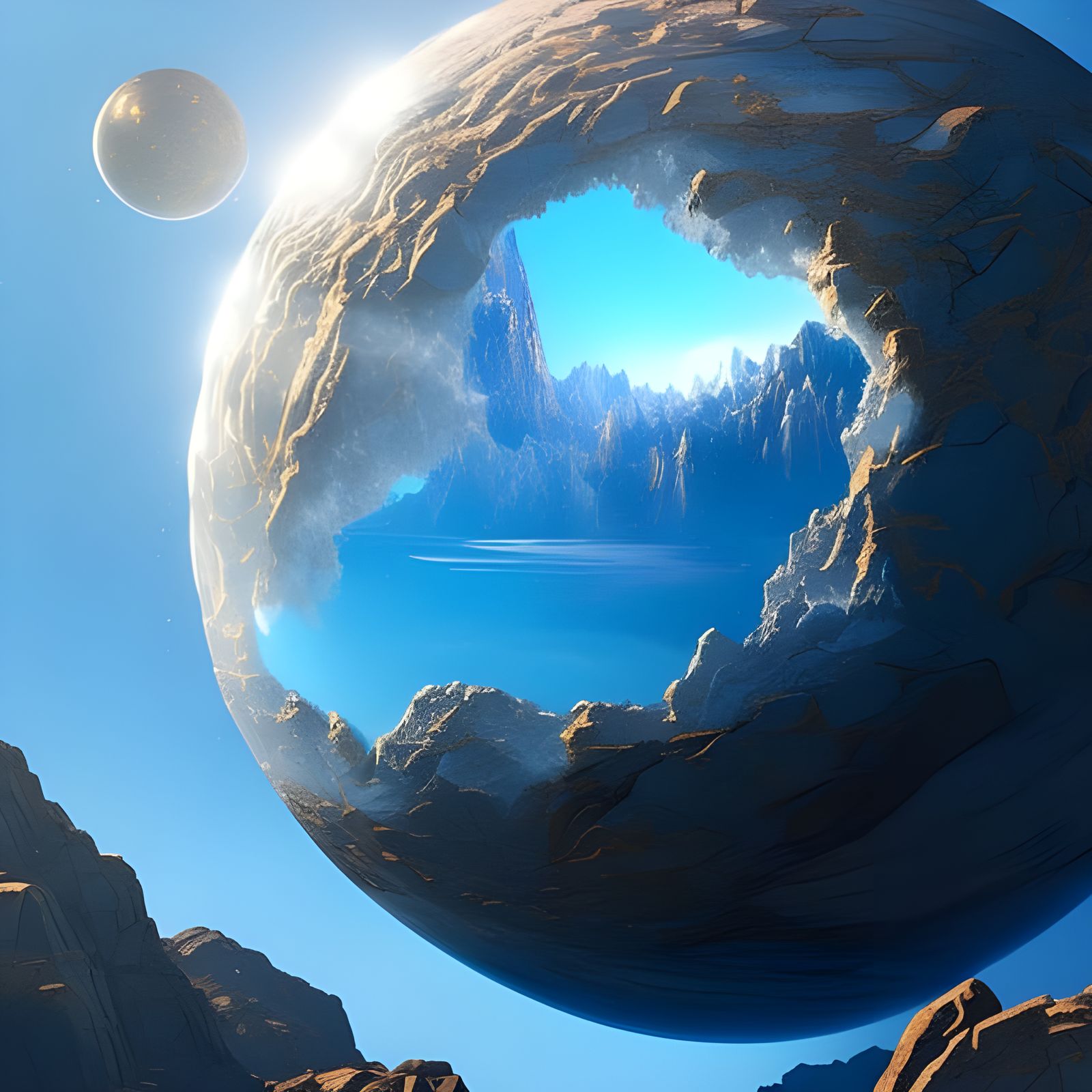 Melting ice planet