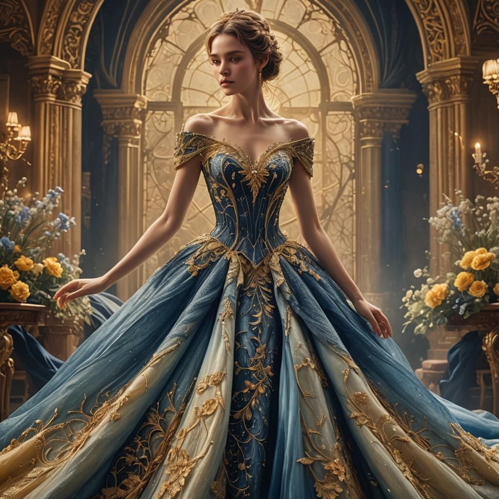 Sophisticated Ballgown with Intricate Details in Unreal Engi...