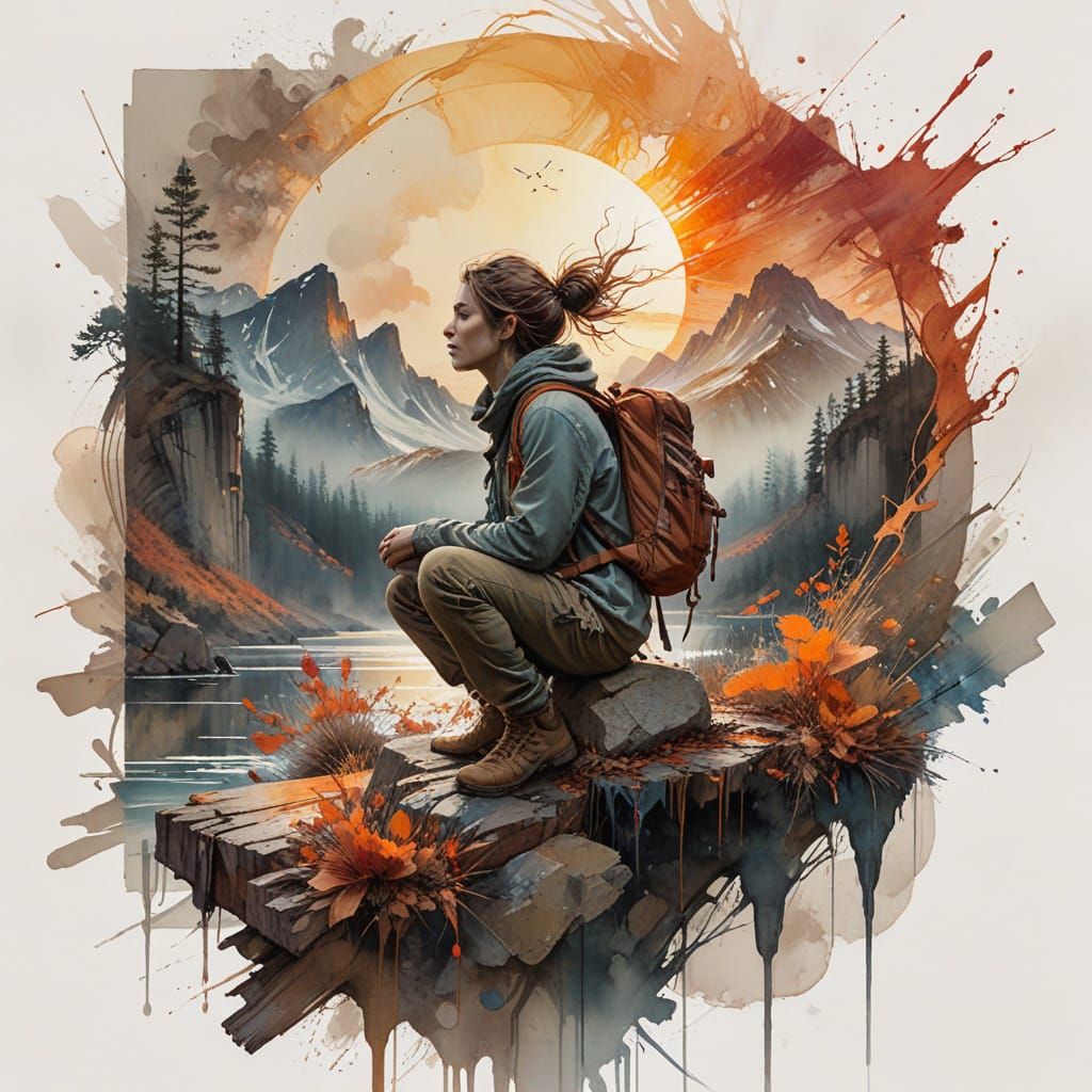 Molten Orange Sunsets and Enchanted Contemplation