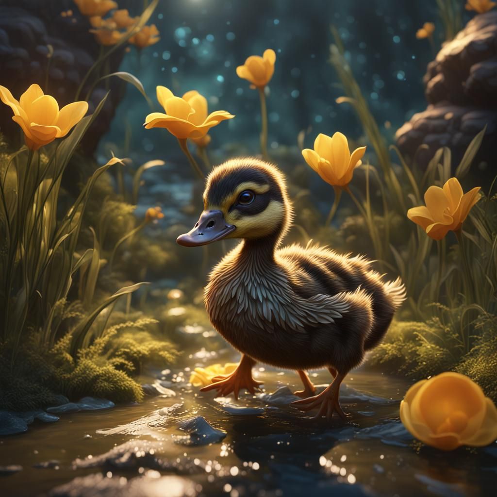 A cute duckling
